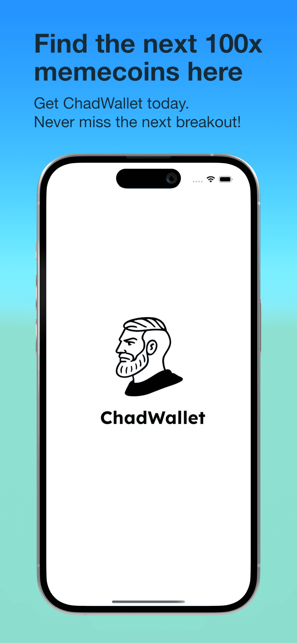 ChadWallet onboarding welcome screen